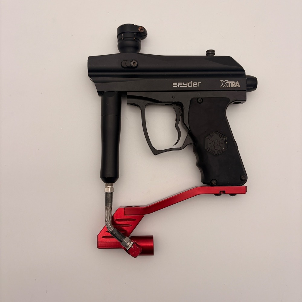 Kingman Spyder Xtra Paintball Marker Black Red Semi-Auto Mechanical 20007974